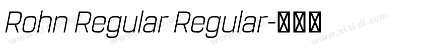 Rohn Regular Regular字体转换